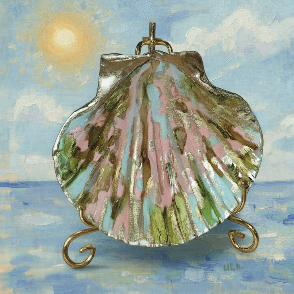 Shell Art - Scallop - 'Summertime' 🌞