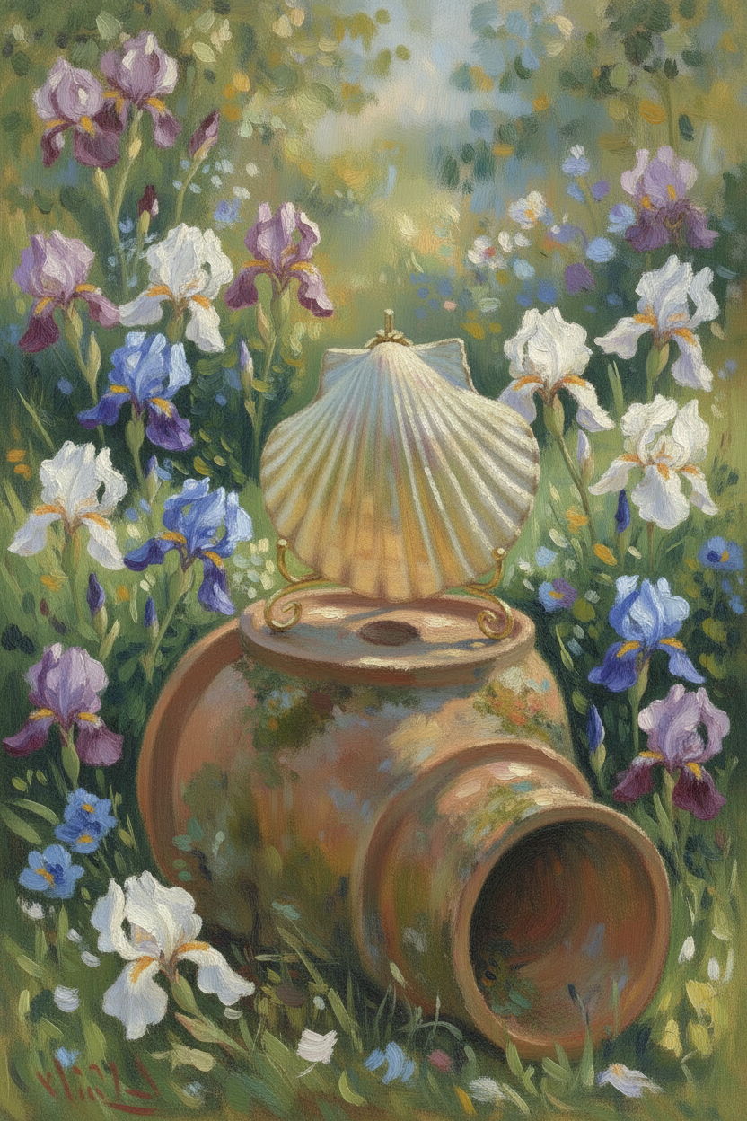 Shell Art - Scallop - 'Summertime' 🌞