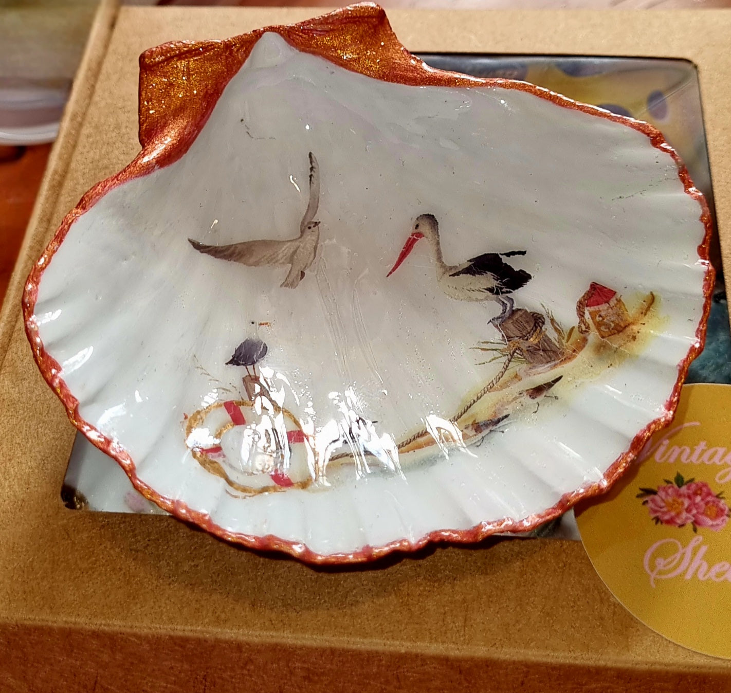 Shell Art - Scallop - Sea Birds 💙