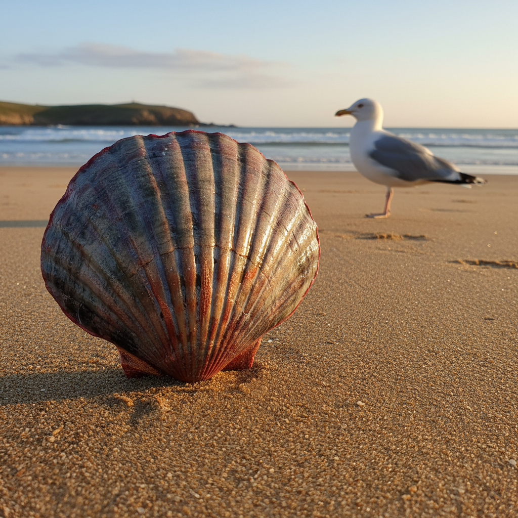 Shell Art - Scallop - Sea Birds 💙
