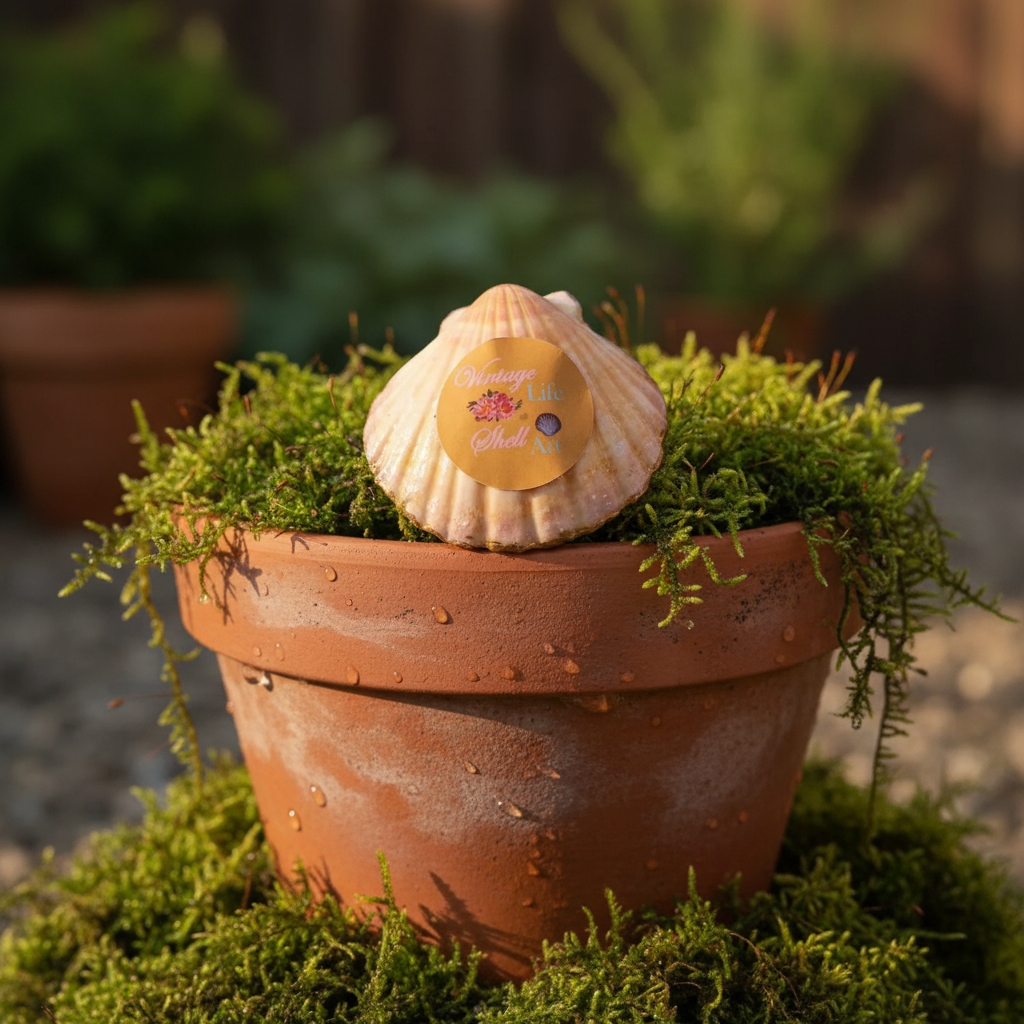 Hydrangea Shell Art - Ring or Soap Dish 🌸