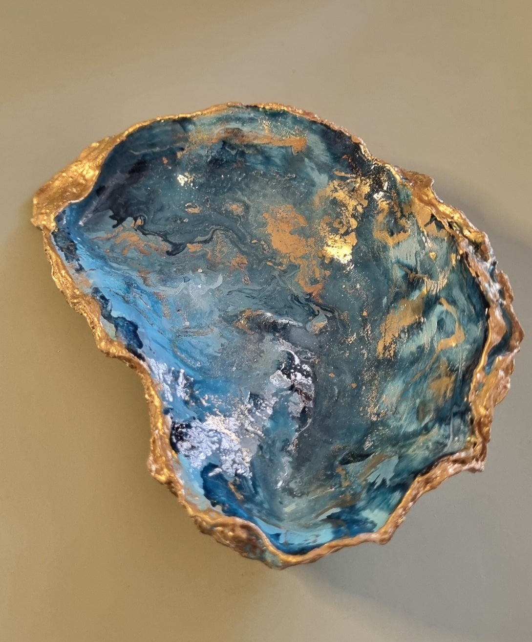 Shell Art - NZ Oyster- Caribbean Blue Sea 🌊